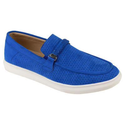 Men's Royal blue Casual Slip-On Shoes Suede Material Fashion Design Loafer