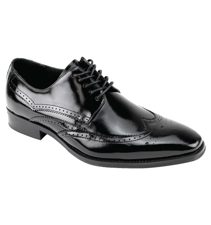 Giovanni Black wingtips lace-up men display picture 2