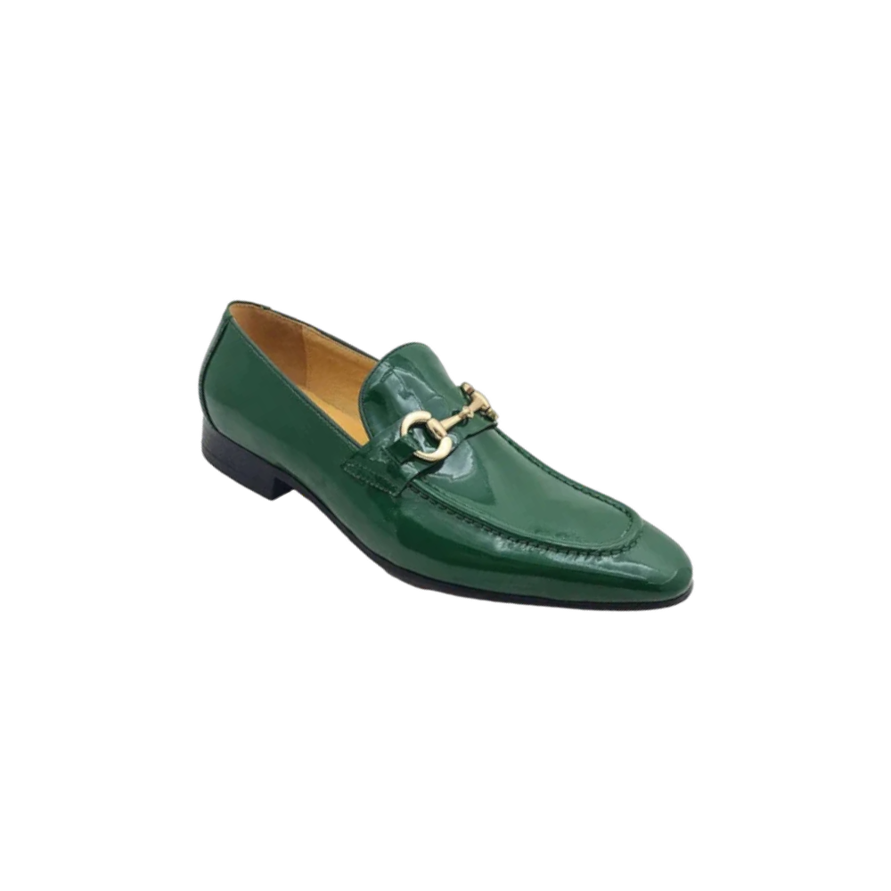 carrucci Green patent leather mens shoes slipon dress Shoes Gold Buck