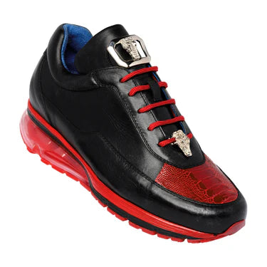 Belvedere - Olivier, Italian Suede/Soft Calf Shoe - Red/White