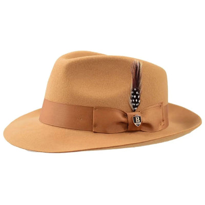 Bruno Capelo camel men's wool hats classic fabio design style hats