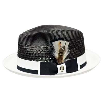 Bruno Capelo Black and White Men's Straw hat Fashion Design