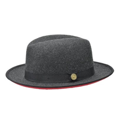 Bruno Capelo Charcoal Grey Men's Red Bottom Dress Casual Hats