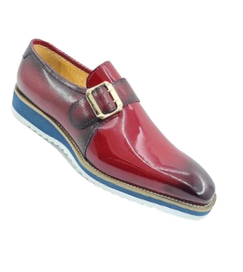 Carrucci Red Bottom Patent Leather Loafers Carrucci Patent Monkstrap Loafer KS515-38P | Men main image 4