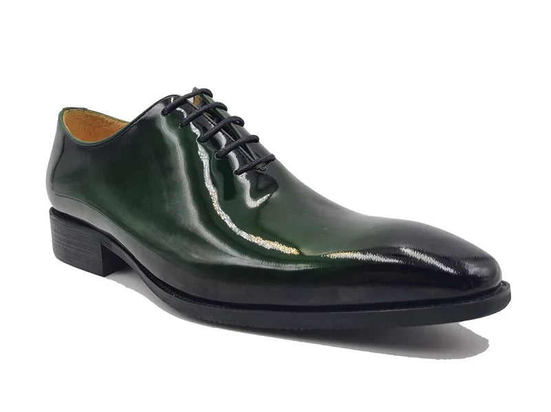 Carrucci Olive Green Patent Leather Oxford Fashion Design Style No: KS –  DESIGN MENSWEAR