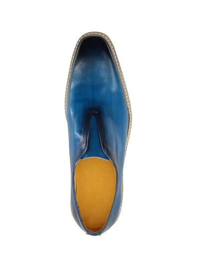 Carrucci Ocean Blue Slip-On Men's Casual Loafer with Contrast Color Style KS550-08