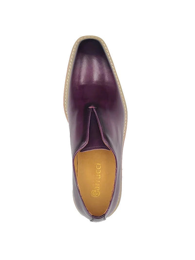 Carrucci Purple Slip-On Men's Casual Loafer with Contrast Color Style KS550-08