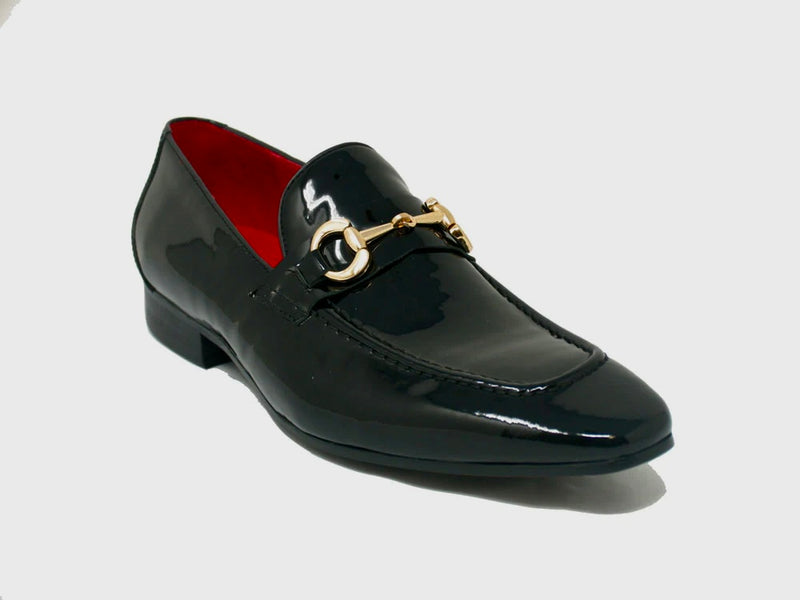 Carrucci black patent leather men&