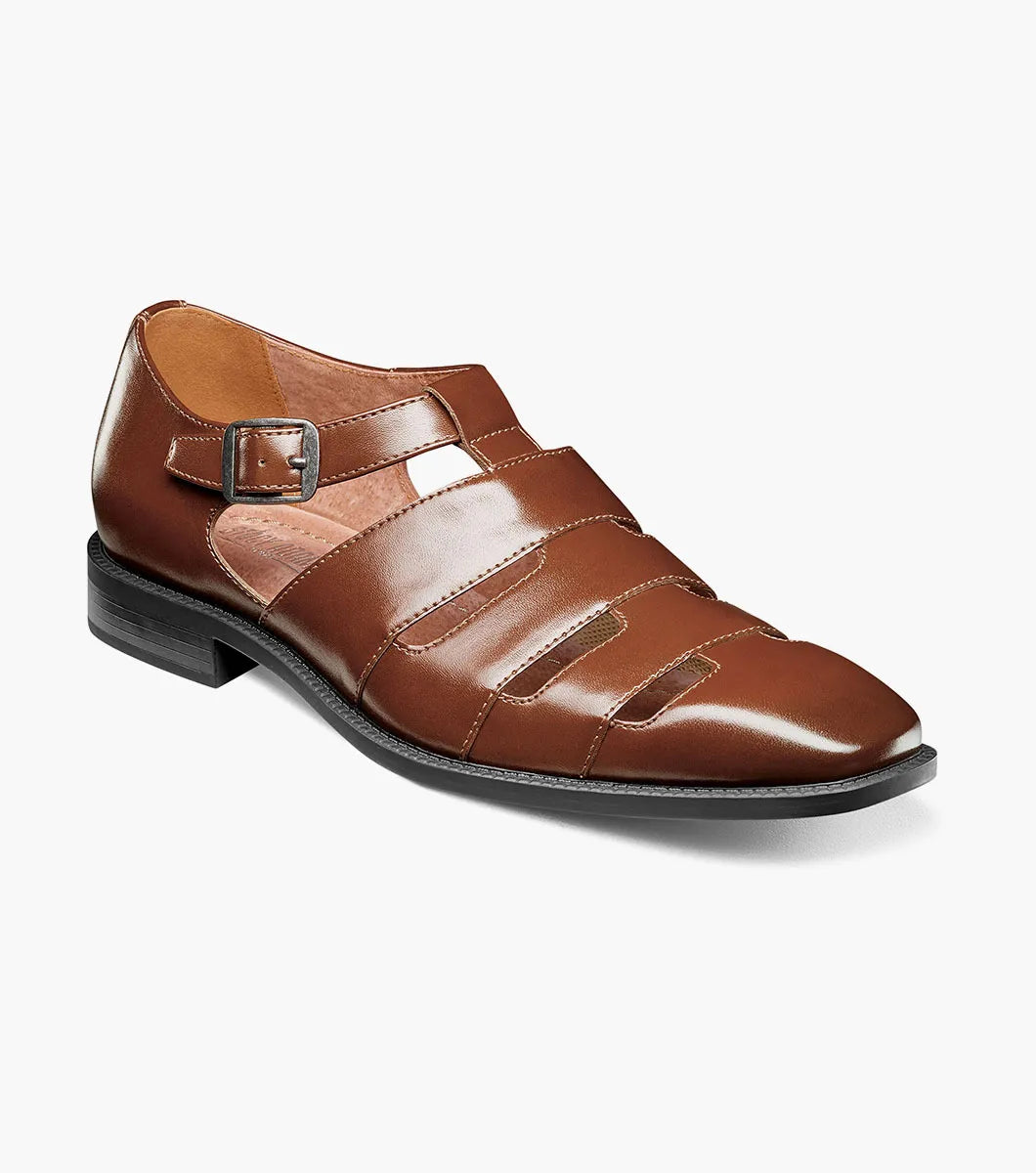 male dress sandals Cognac Men's Leather Sandals Calderon Closed Toe Style No:25599-221 –  DESIGN MENSWEAR