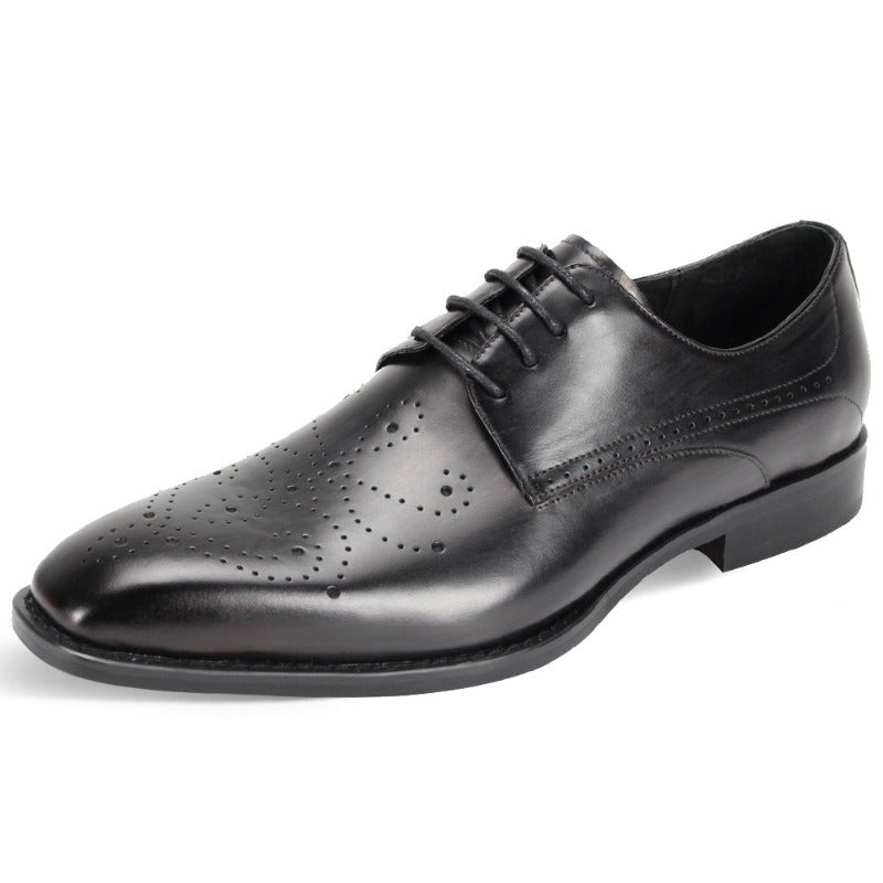 Black Lace-Up Men's Leather Dress Shoe