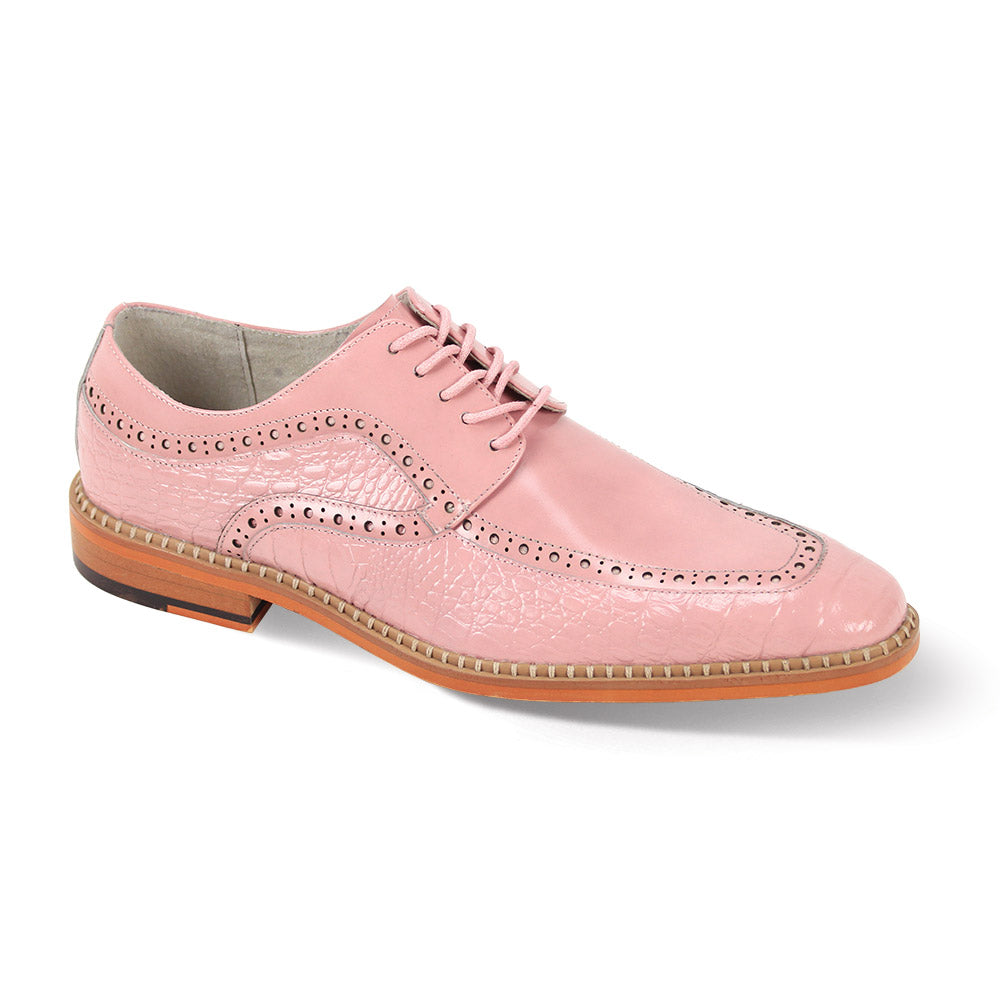 Giovanni Pink Leather Dress Shoes Mens Oxford Terence