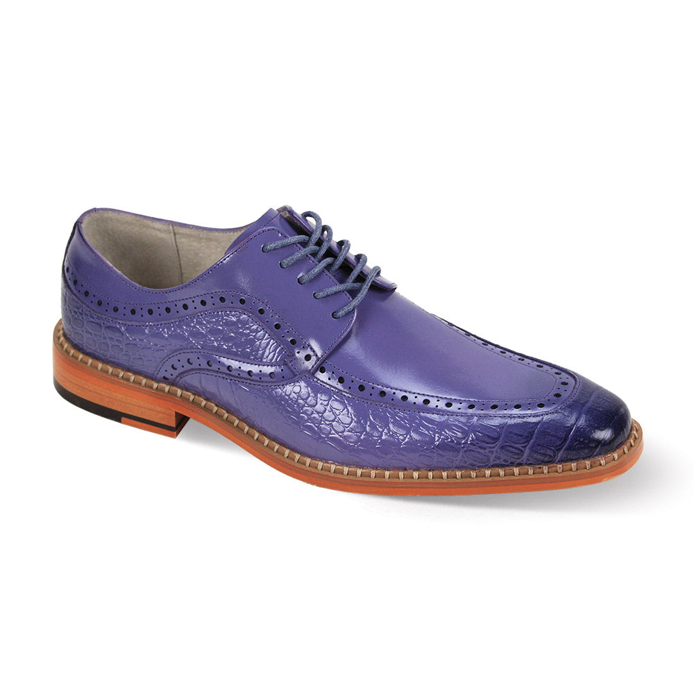 Giovanni Purple Men's Lace-Up Dress Shoes Croc Print Style-TERENCE – DESIGN  MENSWEAR