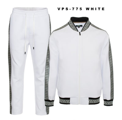 Premium GG Men's White Tracksuits Long Sleeve Jogging Suit 2 Piece Jackets and Pants