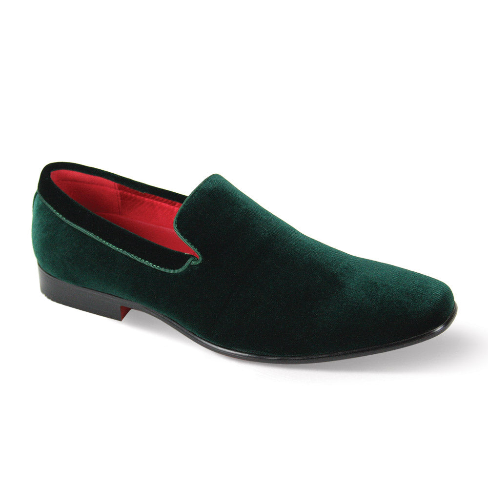 Hunter Green Men's Velvet Slip-On Loafer Shoes Luxury Design Style No: –  DESIGN MENSWEAR