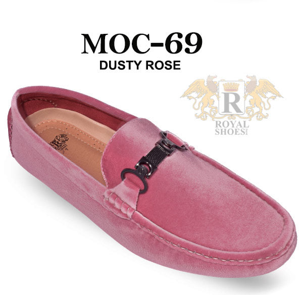 Pink velvet summer loafer men&