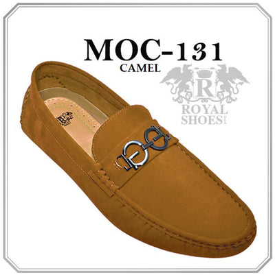 Camel Suede Loafers Men's Summer Driver Casual Shoes Style MOC-131
