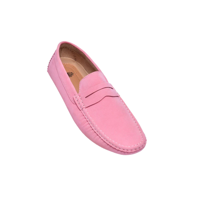 Pink loafer men's suede leather summer shoes