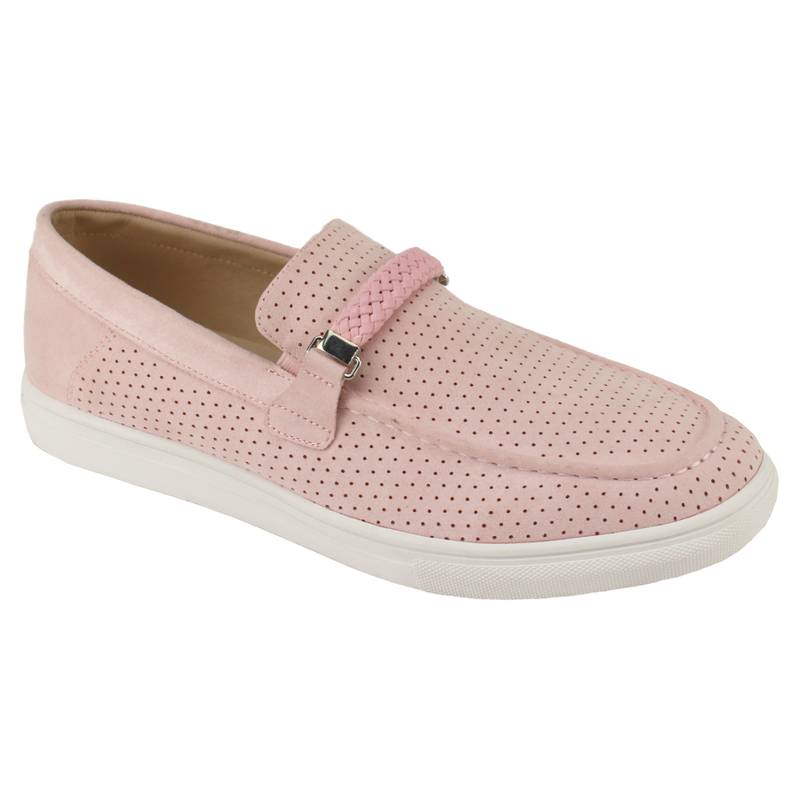 Pink suede Men’s Loafer Slip-On summer shoes