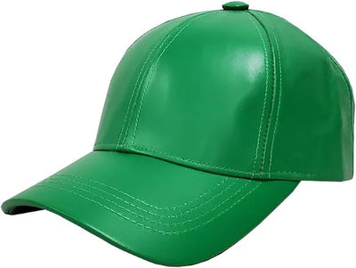 Emstate Green Men's Genuine Cowhind Leather Adjustable Baseball Cap