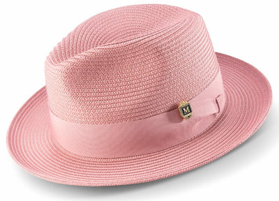 Dusty Pink Men's Straw Hat