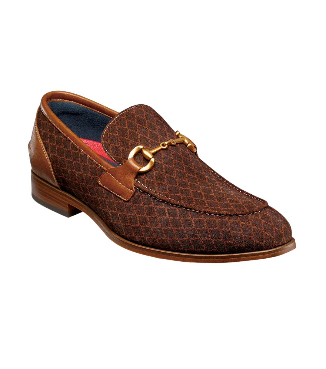 Men's Cognac Slip On Leather Stylish Dress Loafer main image 1