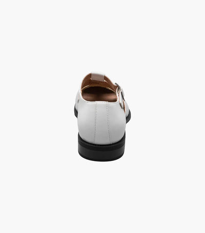 Men's White Summer Leather Sandals Calderon Closed Toe Style No:25599-100