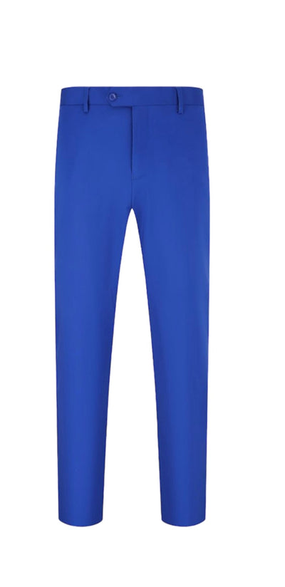 New York Royal Blue Men's Slim-Fit Suit Stretch Material Slim Pants