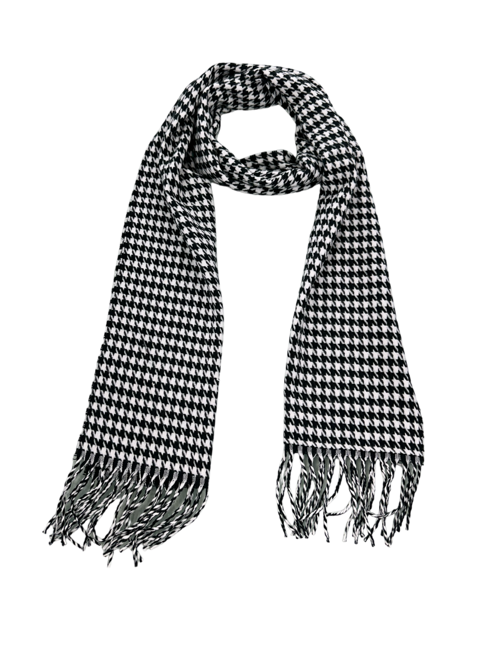 Black And White Fashion Style Plaid Wool Scarf Design Menswear