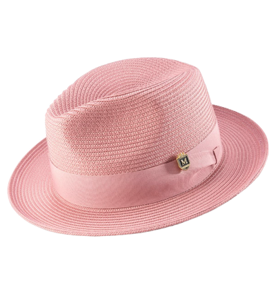 Dusty Pink Men's Straw Hat