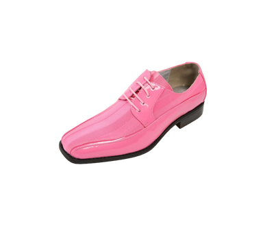 Pink Patent Leather Viotti Men's Shoes Classic Formal Wear Style No-179