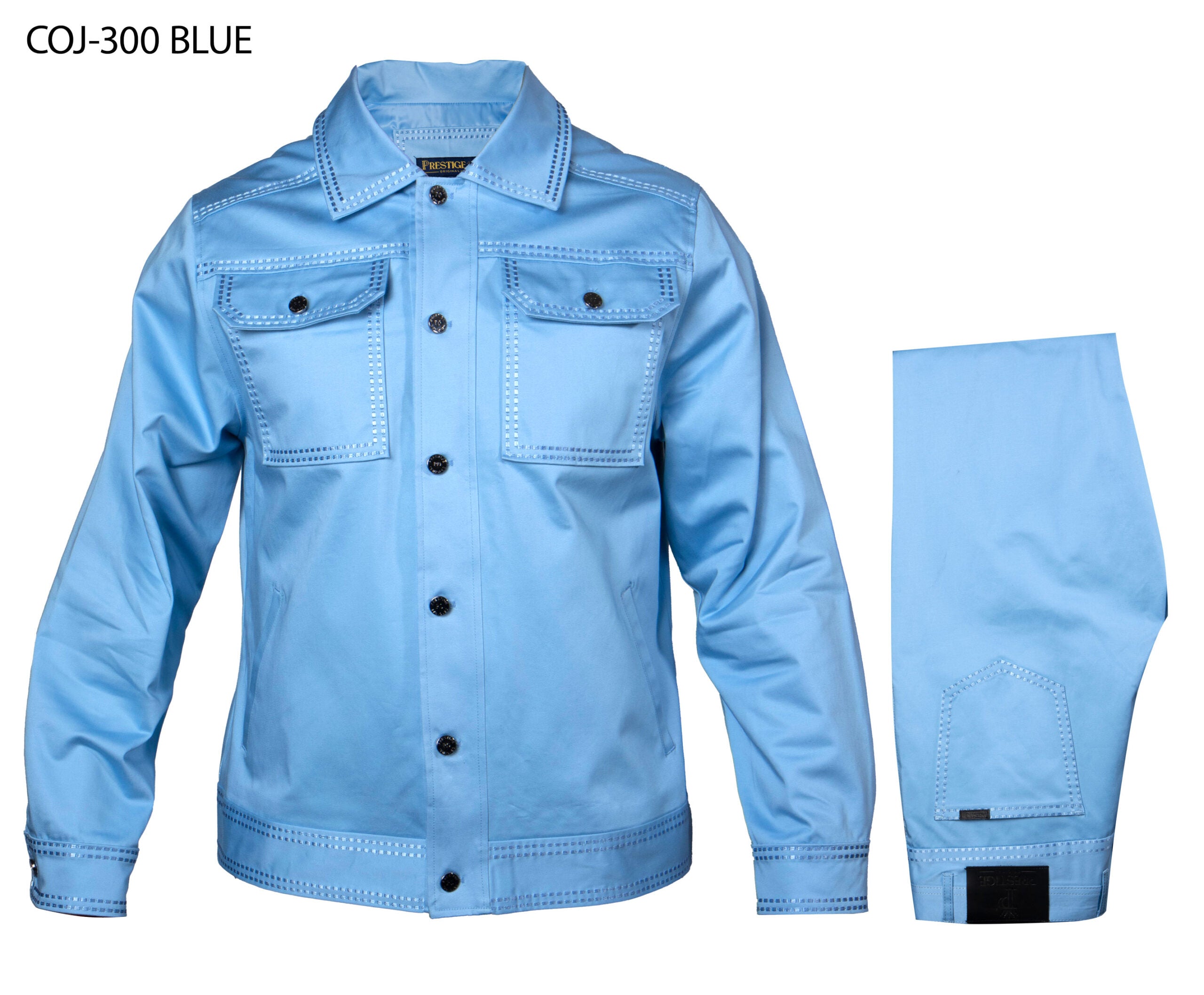 Men's Sky Blue 2pc Shirt and Pants set main image 0