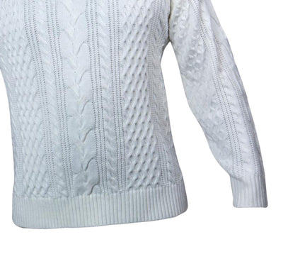 Prestige white men's turtleneck sweaters light blend pullover regular fit