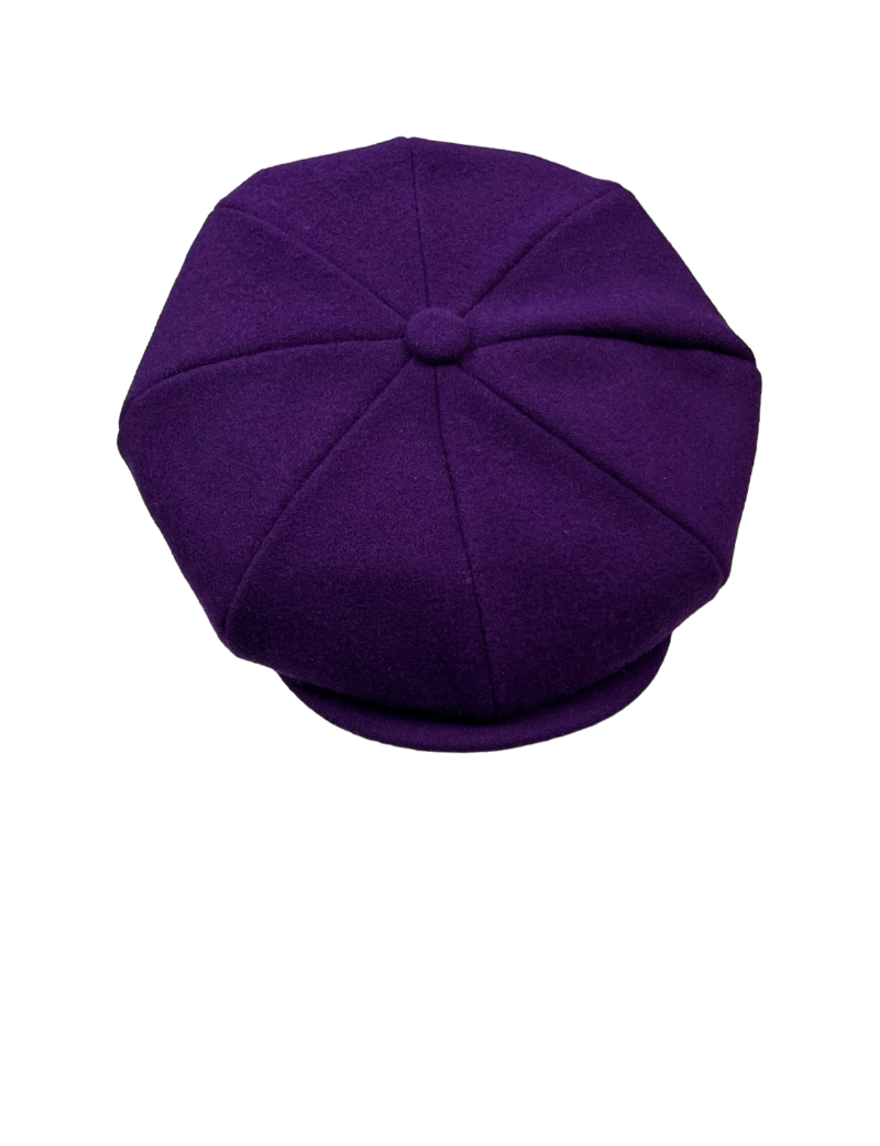 Purple Men’s Apple Hat 100% Wool Men&