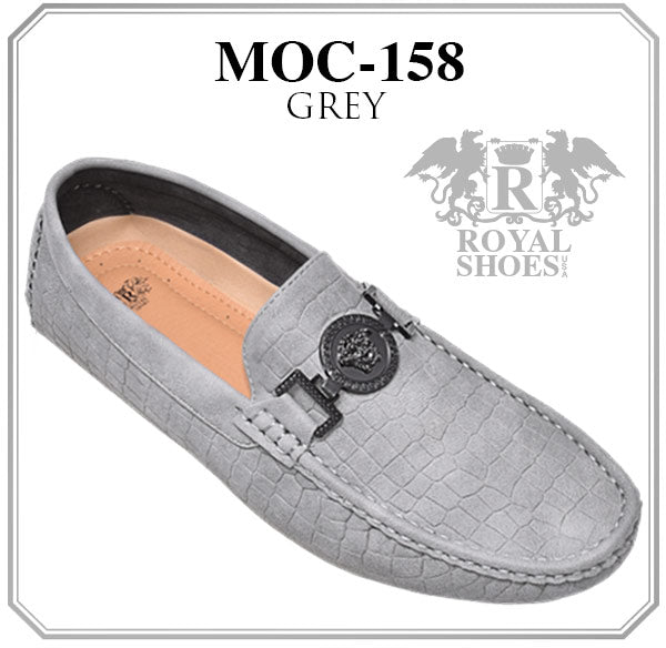 Royal shoes grey loafer men&