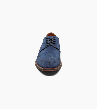 Stacy Adams Blue Men's Wingtip Oxford Lace-Up Casual suede Leather Shoes