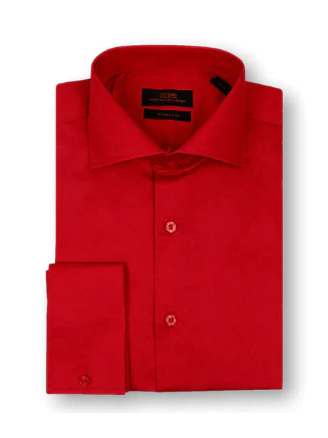 strapless open back dress Red Steven Land Men's French Cuff Dress Shirt Regular-Fit 100% Cotton –  DESIGN MENSWEAR