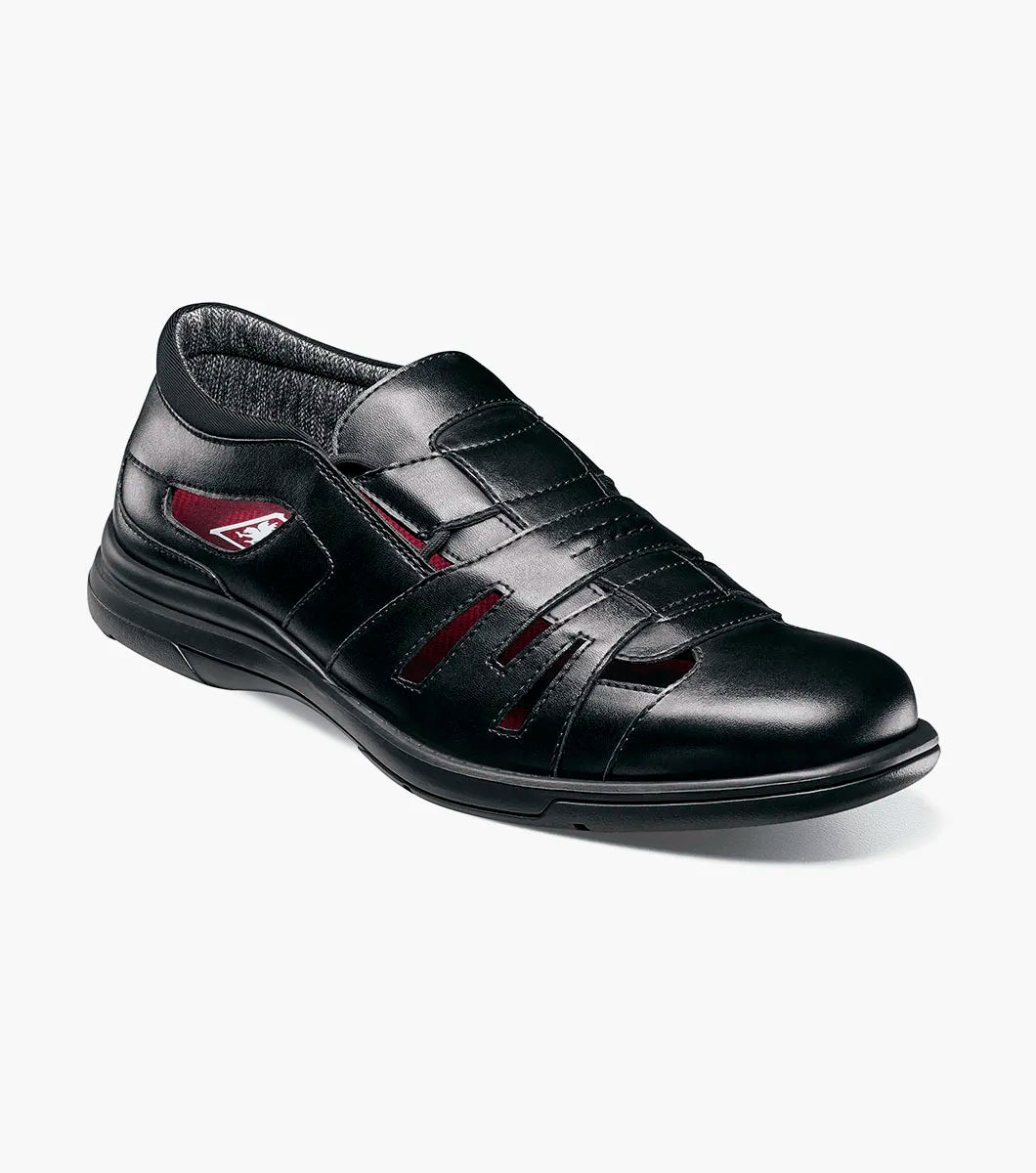 Stacy Adams Scobel Fisherman Sandal Men's Sandals Black : 12 M