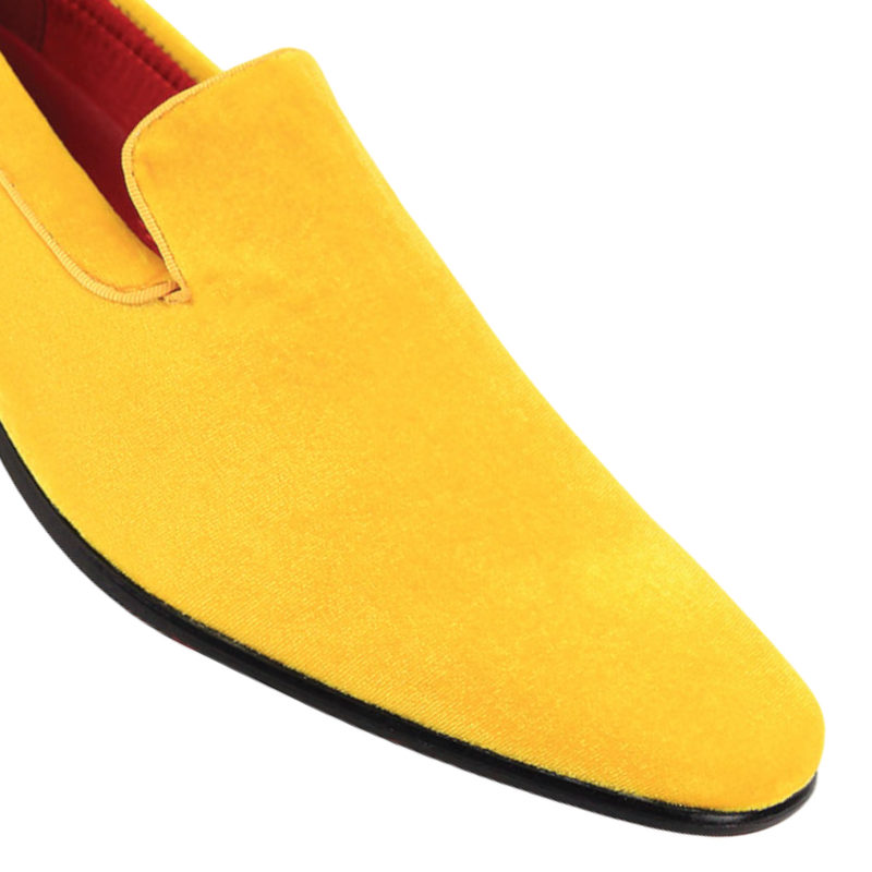 Yellow Velvet Shoe Men&