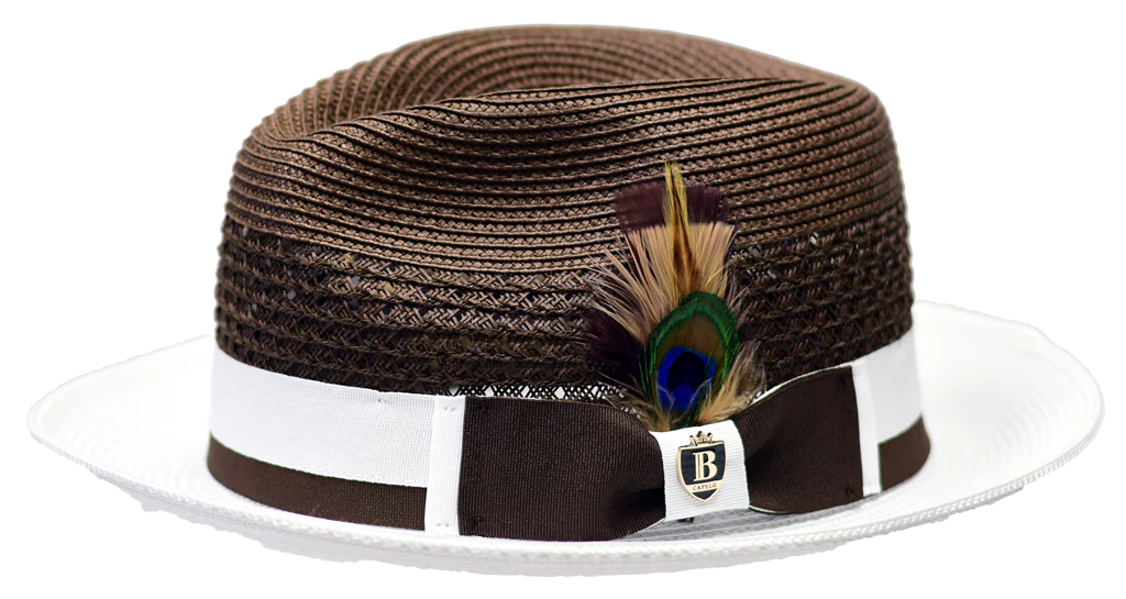 Belvedere Collection Dark Brown/White / Medium