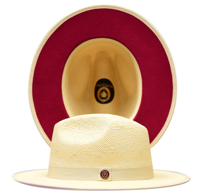 Bruno Capelo Red Bottom Straw Hat Men's Natural Color Hat