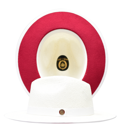 Bruno Capelo White Red Bottom Straw Hats