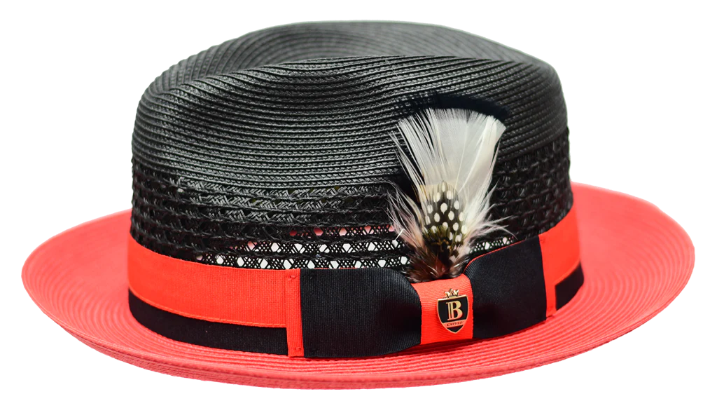 Belvedere Fedora Collection Black/Red / Medium