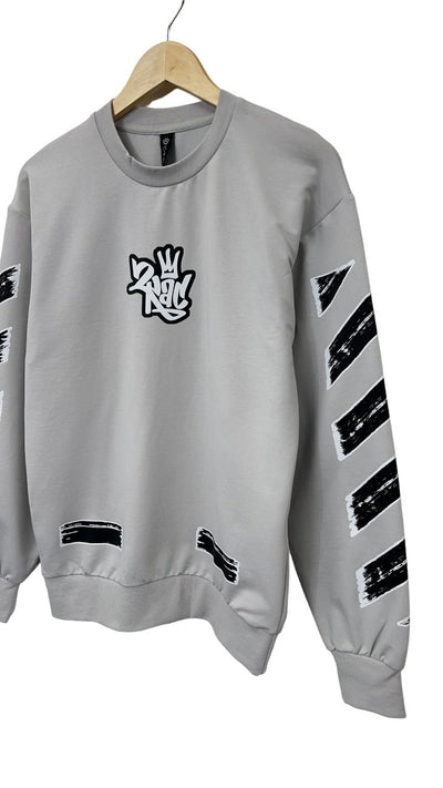 Gray Men's 2Pac Graphic Long Sleeves Sweatshirt - Design Menswear