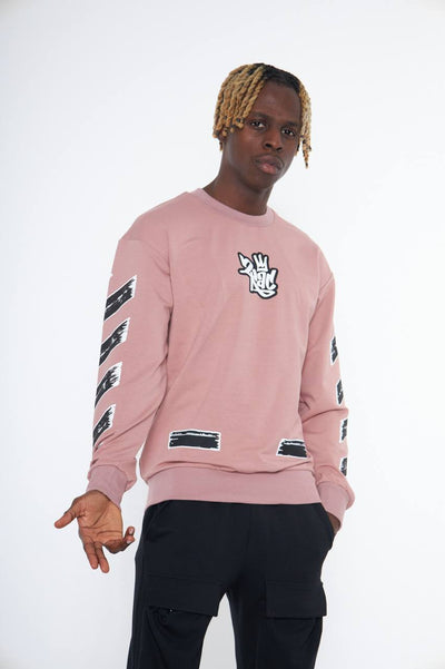Pink Men's 2Pac Graphic Long Sleeves Sweatshirt - Design Menswear