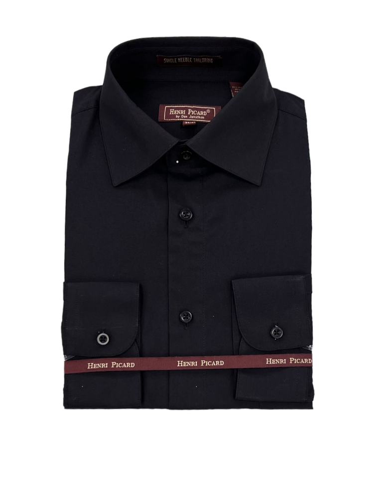 Double Spread Collar 100% Cotton Solid  Grey Men's Dress Shirt