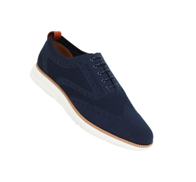 Blue Men's Casual Lace-Up Shoes Soft Material Loafer by New York City - Design Menswear
