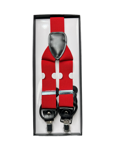 Brand Q Men's Red Suspenders - Design Menswear