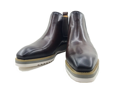 Carrucci Brown Pull On Men's Boots Casual Design genuine Leather - Design Menswear