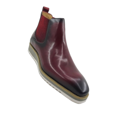 Carrucci Burgundy Slip On Men's Boots Casual genuine Leather Style No: KB515-15 - Design Menswear