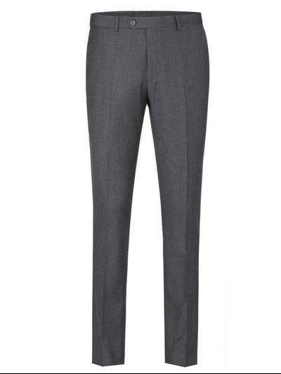 Dark Gray Men's Slim Fit Dress Pants Flat Front by Renoir - Design Menswear